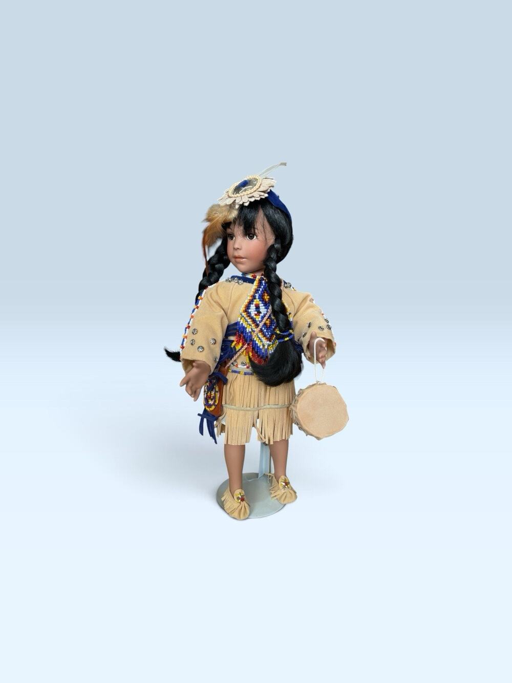 Retired Native American porcelain doll Numbered B3865 "Patricia Rose"